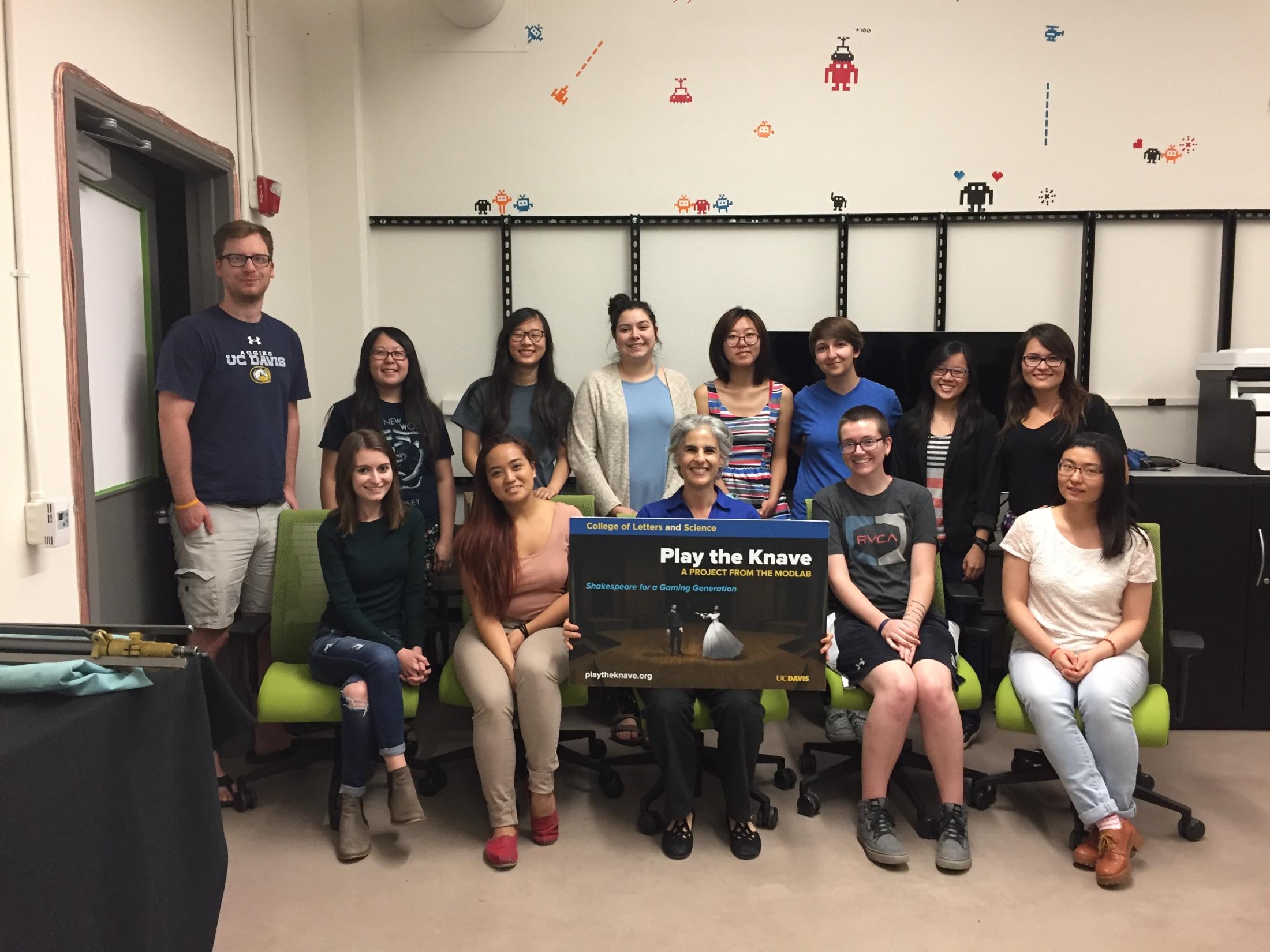 IMG_4650.jpg Fall 2016 interns for Play the Knave, with Prof. Gina Bloom.