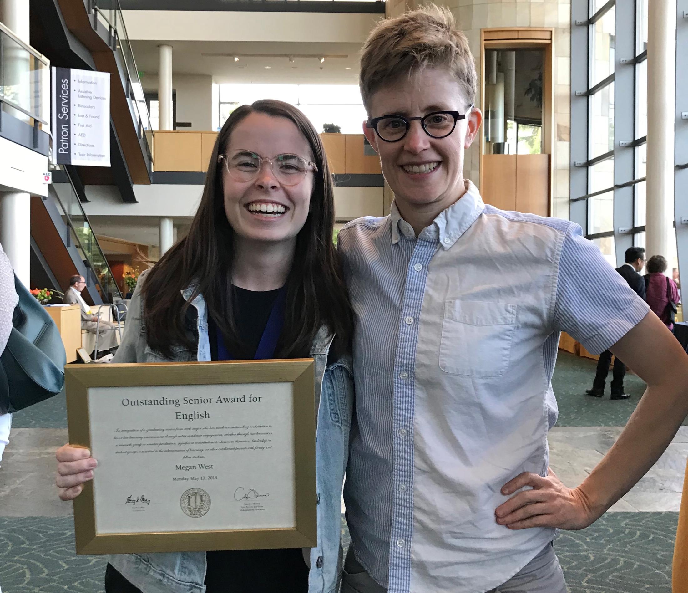 English Major Megan West Wins Multiple University Research Awards