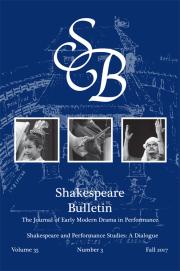Cover image of Shakespeare Bulletin journal issue
